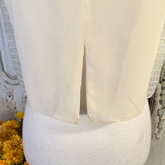 ELIZABETH And JAMES Elegant Cream Sleeveless Crop Top - Picture 7 of 14